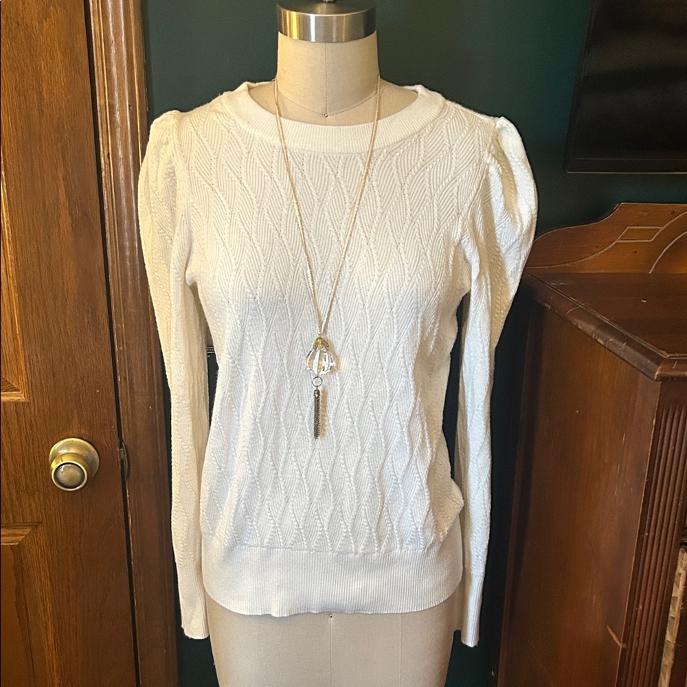 Marled Cream Knit Sweater